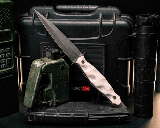 Fairbairn Sykes- Elk Antler, Mosaic Pins, Textured Grip