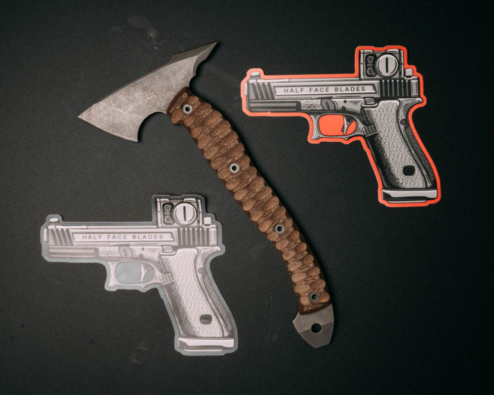 Glock Sticker, Standard Co X HFB tomahawk GAW! Half Face Blades