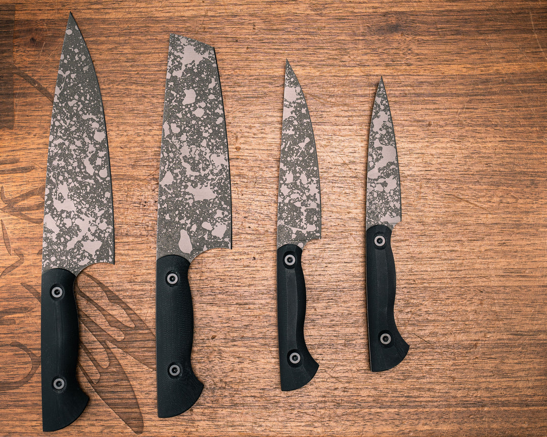 Chef Set - Black G10, Allen Bolts, Smooth Grip