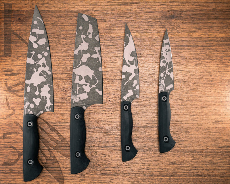 Chef Set - Black G10, Allen Bolts, Smooth Grip