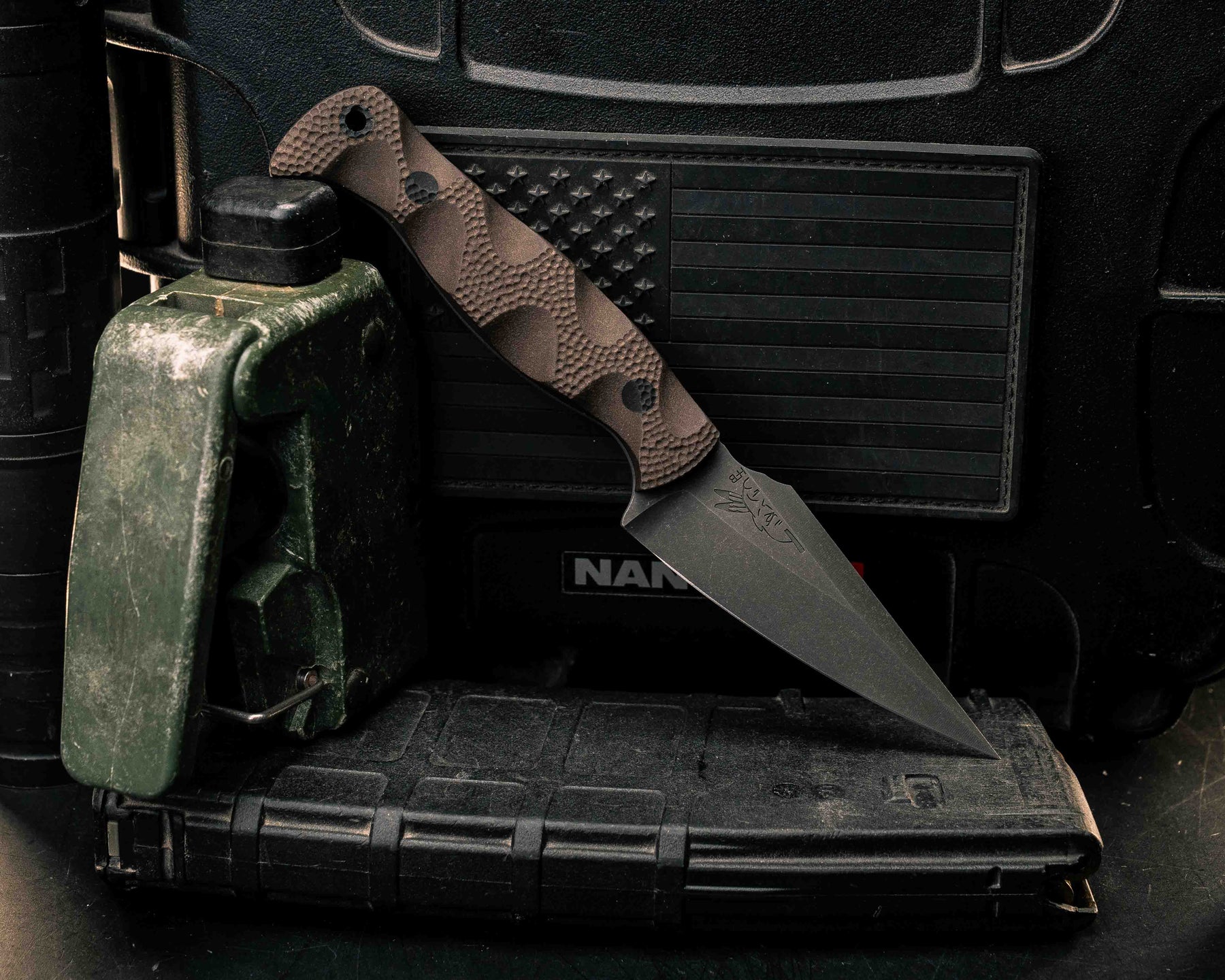 Gulo Gulo- Rosedale Richlite, CF Pins, CF Lanyard Pin, Stippled