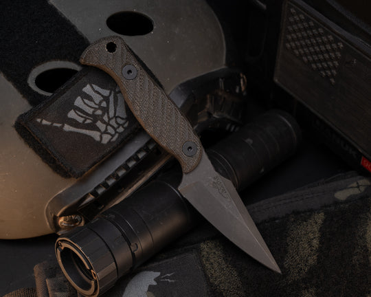 Gulo Gulo- OD Green Canvas Micarta, Allen Bolts, Textured Grip