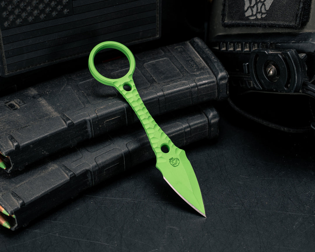 Ringstrike- Green Mamba Cerakote and Machined Rockwork Handle