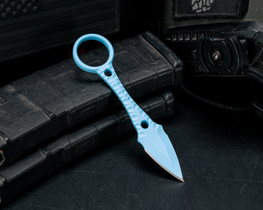 Ringstrike- Blue Raspberry Cerakote and Machined Rockwork Handle