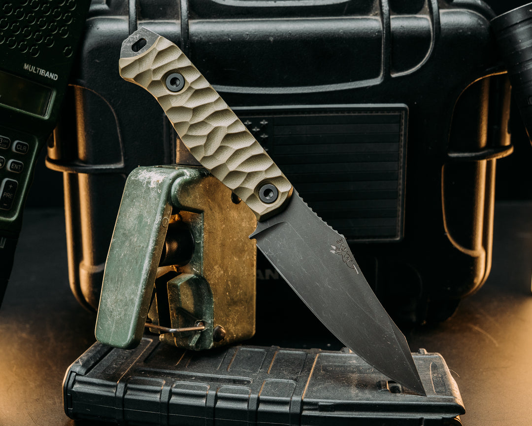 Field Knife- OD Green G10, Allen Bolts, Textured Grip