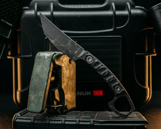 SOPHS- Black Canvas Micarta,  Ti Allen Bolts, Textured Grip