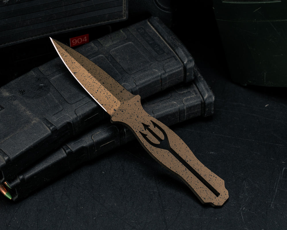 Trident Dagger- Speckled Burnt Bronze Cerakote Finish