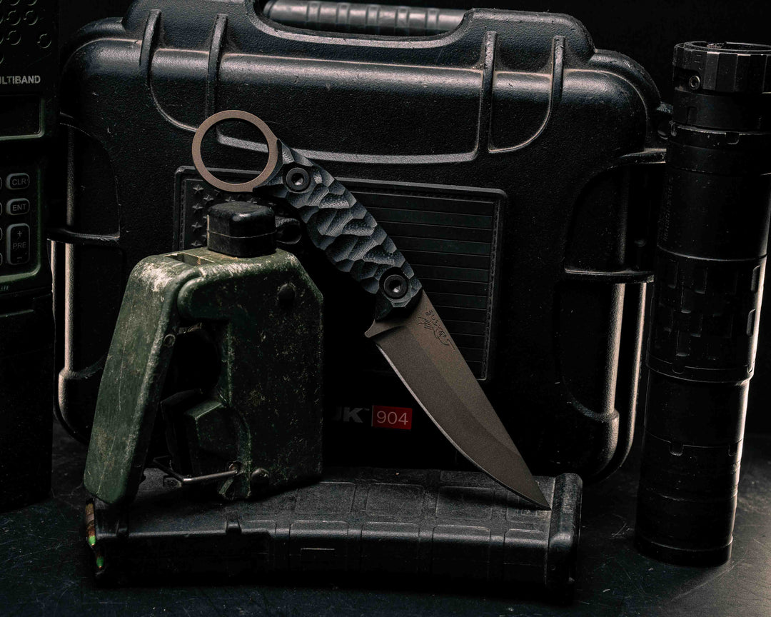 Osoraku 3" Mini - Black G10, Midnight Bronze Cerakote, Allen Bolts, Textured Grip