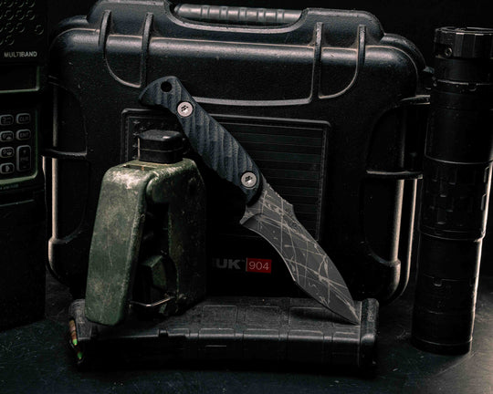 Extremis MK1 - Black G10, Allen Bolts, Hollow Lanyard Hole, Textured Grip