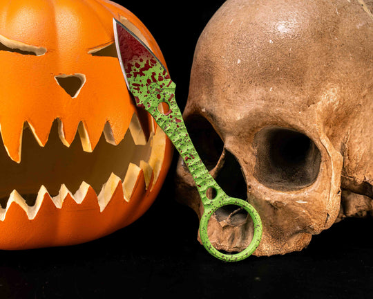 Halloween Ringstrike - Green with Red Splatter Cerakote and Machined Rockwork Handle
