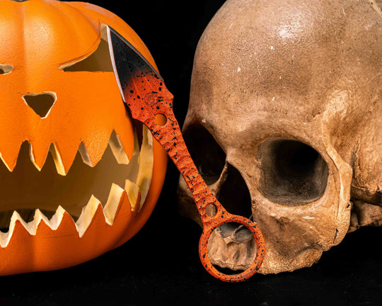 Halloween Ringstrike - Orange with Black Splatter Cerakote and Machined Rockwork Handle