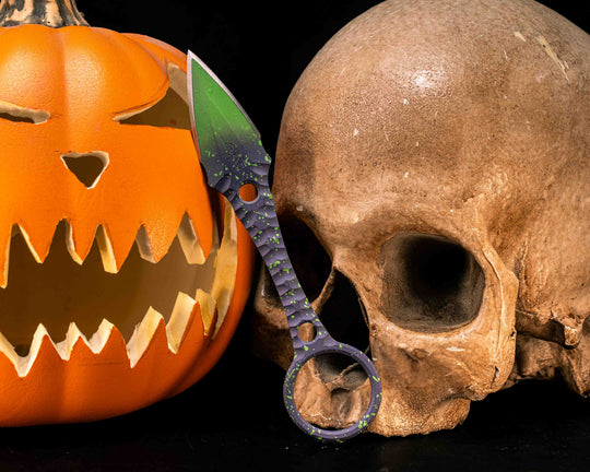 Halloween Ringstrike - Purple with Green Splatter Cerakote and Machined Rockwork Handle