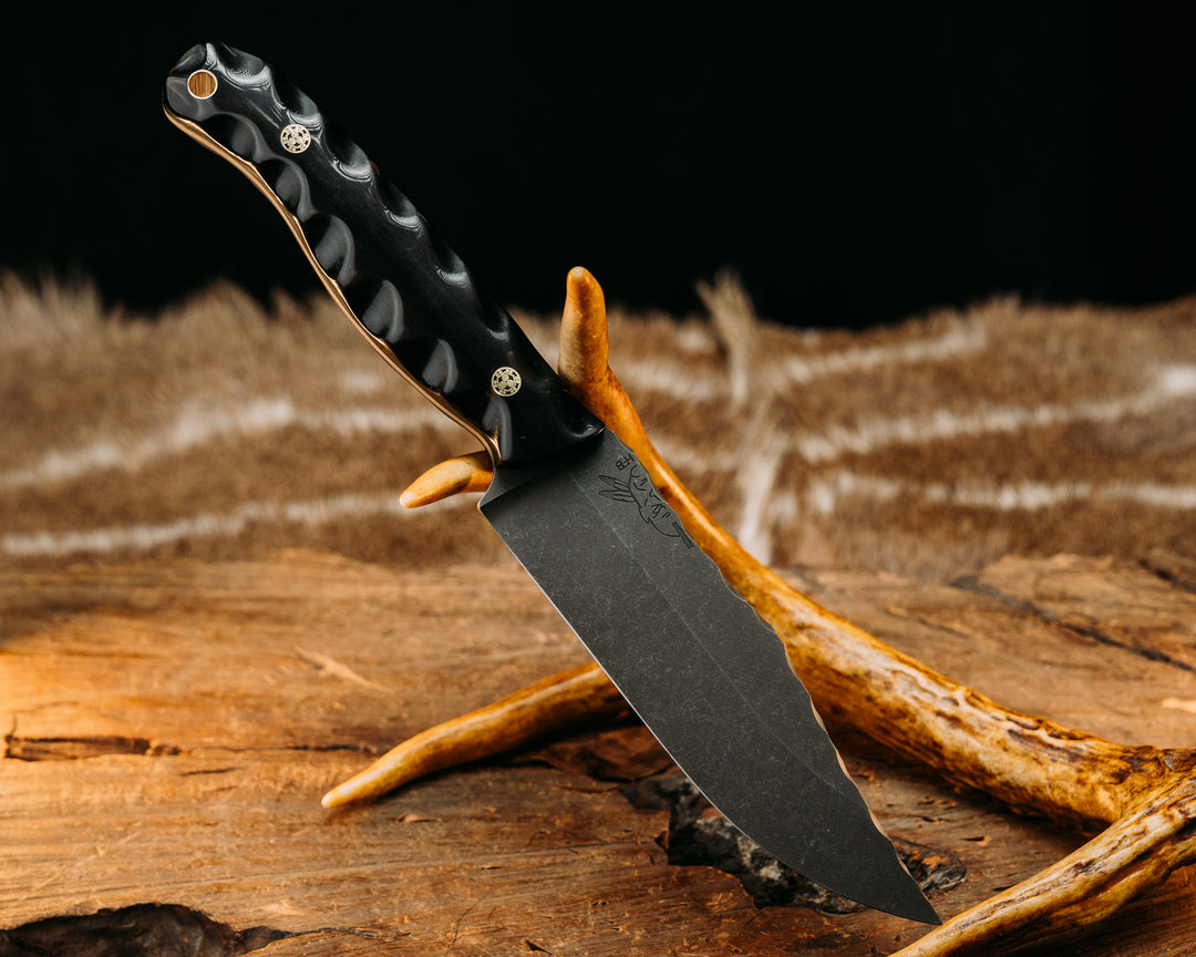 Crow Scout- Bison Horn, Mosaic Pins, Textured Grip