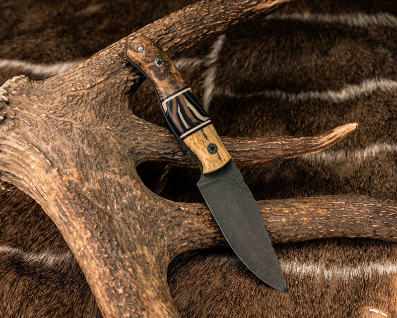 Feather Light- Giraffe Bone, Black G10, Coyote G10 and White G10 Pin Striping, Desert Camo G-carta Split, Weru, Mosaic Pins, Smooth Grip