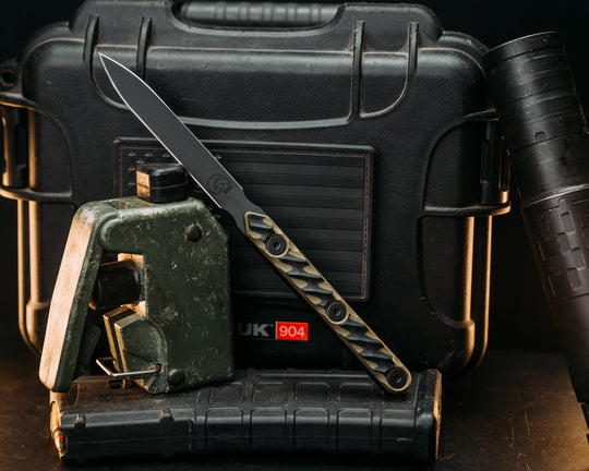 OSS Spike - Black/OD Green G10, DLC (Diamond Like Coating), Allen Bolts, Textured Grip
