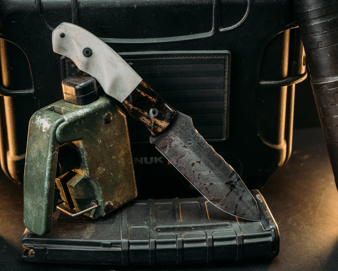 Disaster Jr Gen 3-  Giant Irish Elk, Elk Antler, Mosaic Pins, Grooved Grip.