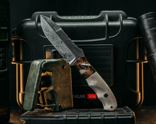 Disaster Jr Gen 3-  Giant Irish Elk, Elk Antler, Mosaic Pins, Grooved Grip.