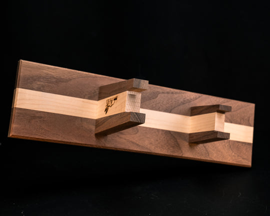 Tomahawk/hatchet Stand - Walnut with Maple Stripe