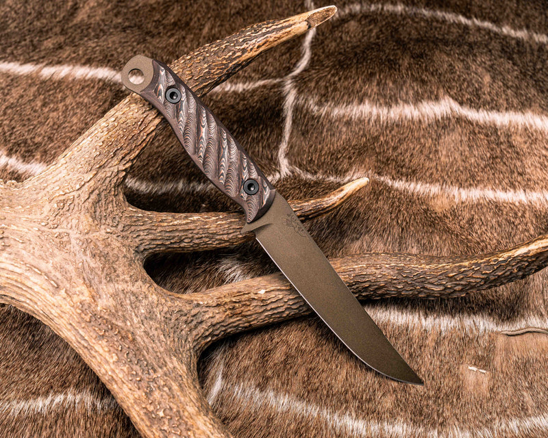 Crow Breakdown- Copper Camo Carbon, Midnight Bronze Cerakote, Allen Bolts, Textured Grip