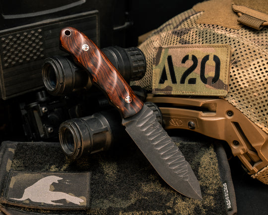 Disaster Jr- Desert Ironwood, Copper Patriot Mosaic Pins, Copper Lanyard Pin, Textured Grip