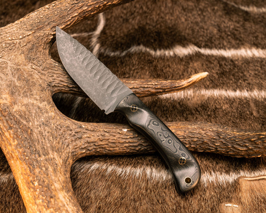 Cav Jr- Gold Camo Carbon, Mosaic Pins, Brass Lanyard Pin, Textured Grip