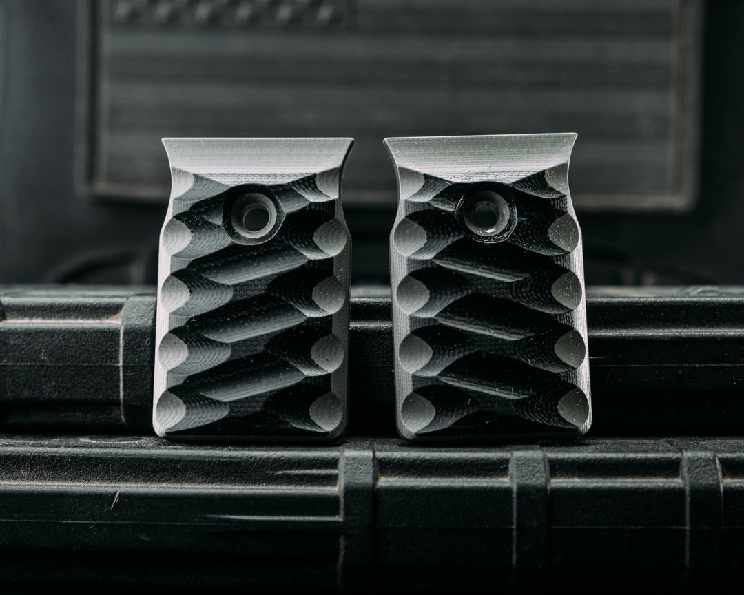 HFB x Kinetic M-LOK FORE GRIP Scales ONLY - Black & Gray G10