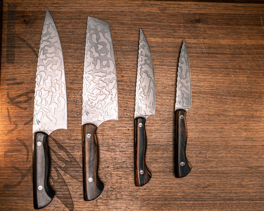 Chef Set- Desert Ironwood, Patriot Mosaic Pins, Smooth Grip