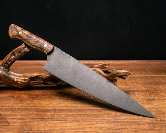 10" Chef Blade- Black Forest Mango, Mosaic Pins, Smooth Grip