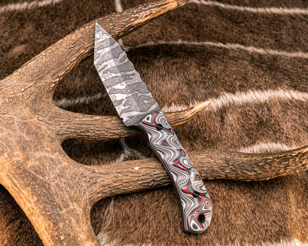 Modified Cavner- Fordite, CF Pins, 3/8" CF Lanyard Pin, Textured Grip