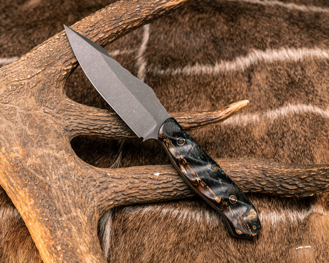 Field Knife- Tree Fern Trunk, Mosaic Pins, Textured Grip