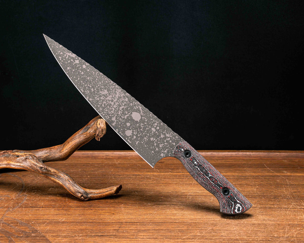 Chef Blade 10"- Snow Fire FAT Carbon, Allen Bolts, Smooth Grip