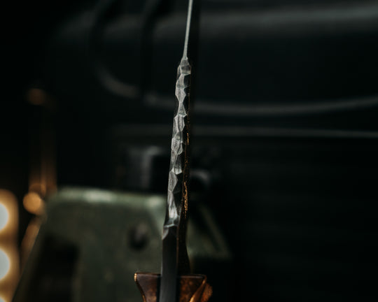 Disaster Jr Gen 3- Old Stock Damascus- Honduran Mahogany, Mosaic Pins, Textured Grip