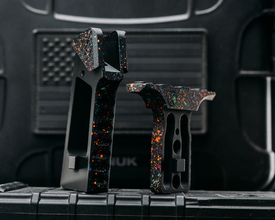 HFB x Kinetic AR Grip System Set (FRAMES ONLY) - 80's RAD Splatter Cerakote
