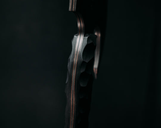 Mini Viking Hawk- Baker Forge DarkMai CuShim- Black G10, Carbon Pins, Chaos Grip