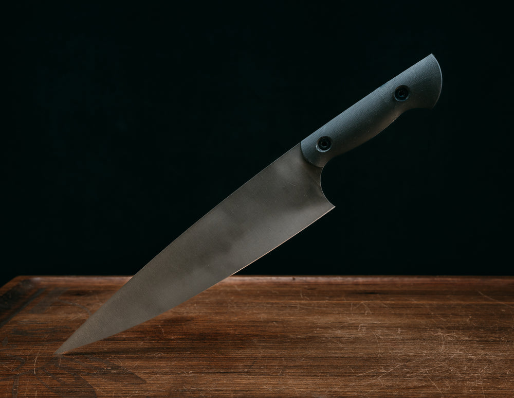 Chef Blade 10" - Black G10, Allen Bolts, Smooth Grip