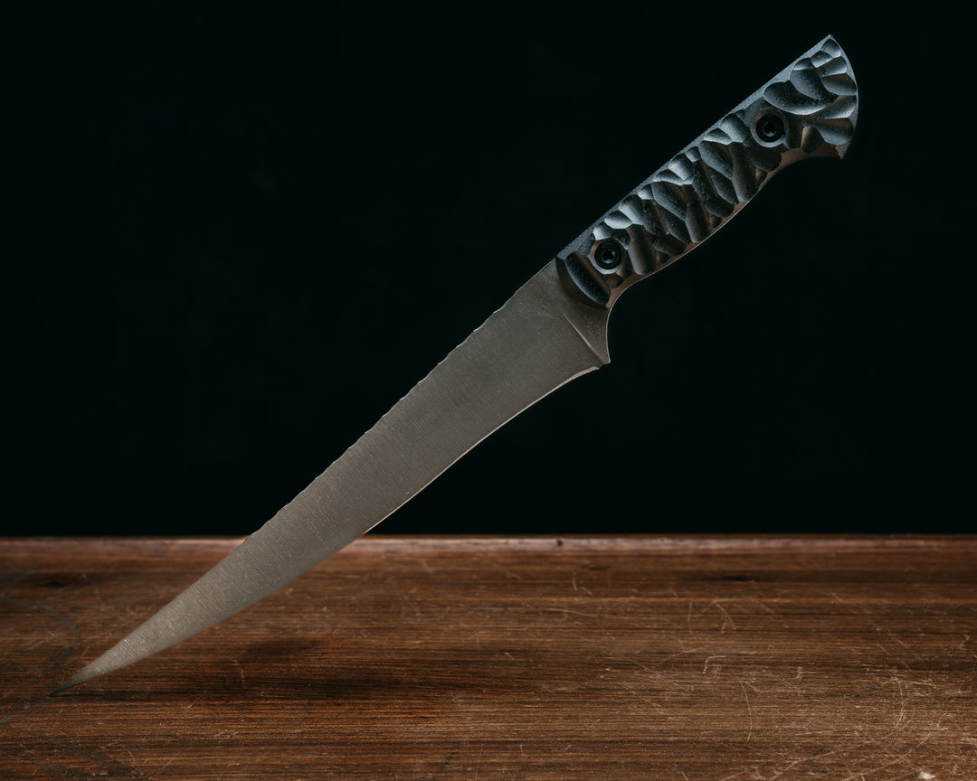 Large Filet- Black G10, Allen Bolts, Textured Grip