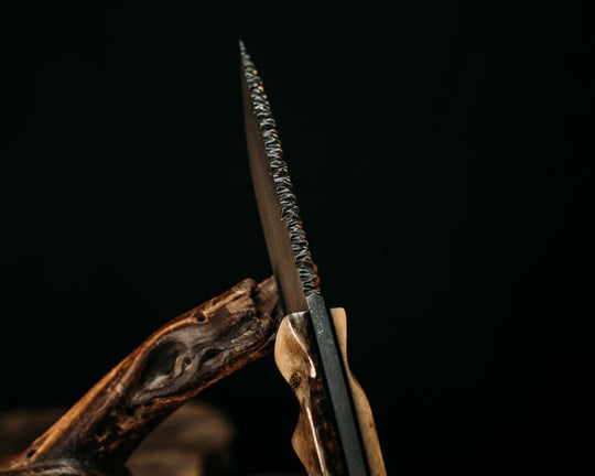 Nashi- Swordfish Bill, Mosaic Pins, Brass Lanyard Pin, Textured Grip, Old School Rock Worked Spine