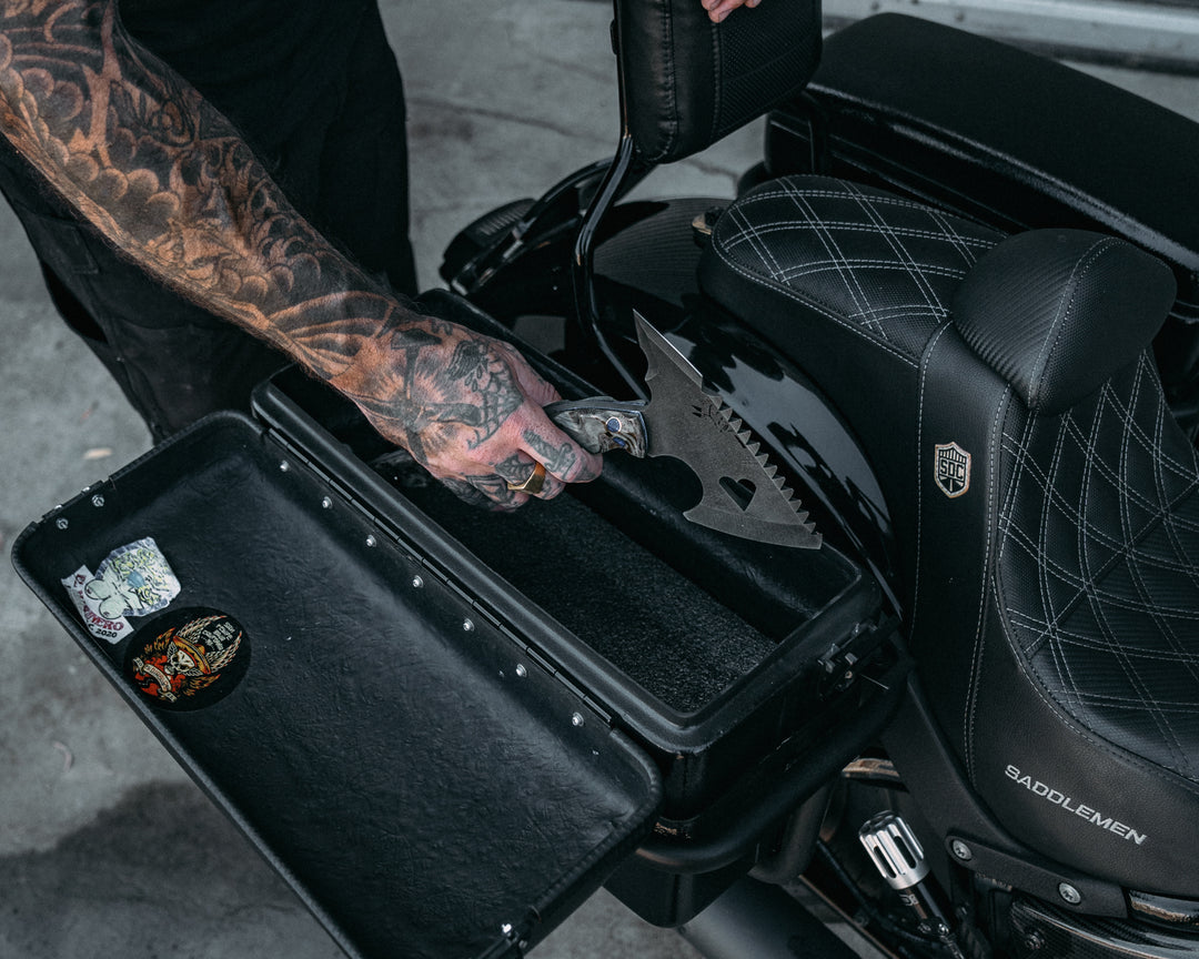 SD Customs 2020 Harley Davidson FXLRS & One-Off XL Bleeding Heart Hawk Giveaway - Half Face Blades Composite Friendmakers