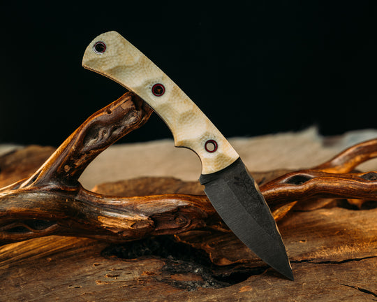 Storm Breaker- Giraffe Bone, Aluminum Red and Hollow Pins, Textured Stippled Grip