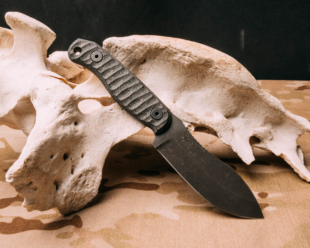 Hunter Skinner/Skinner Jr Set black canvas micarta, allen bolts, iron