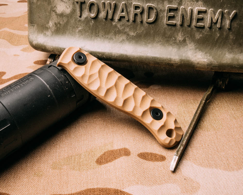Feather Light and Skinner Jr Scales- Coyote G10, chaos grip