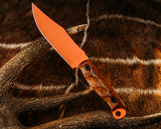 Crow Scout - Desert Ironwood, Hunter Orange Cerakote, Allen Bolts, Textured Grip