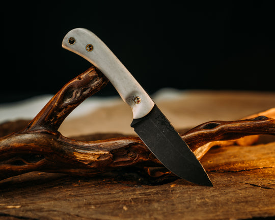 Cav Jr - Elk Antler, Patriot Mosaic Pins, Brass Lanyard Pin, Contoured Grip