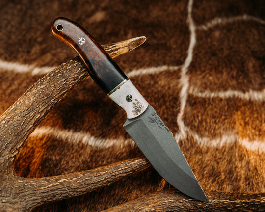 Crow Jr - Brass Split, Desert Ironwood, Mosaic Pins, Brass Lanyard Pin, Smooth Grip.