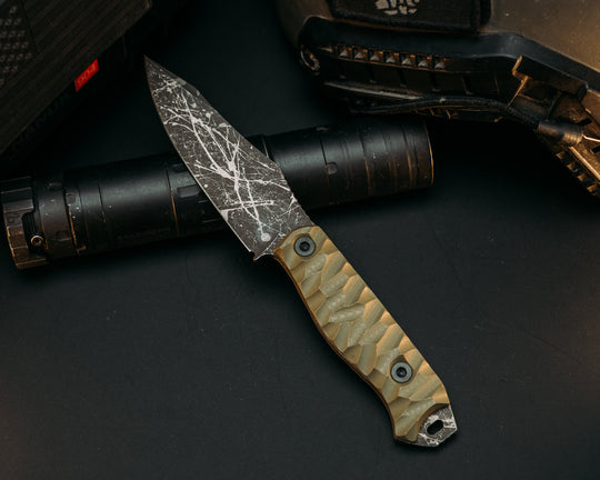 Field Knife Jr- OD Green G10, Allen Bolts, Chaos Grip