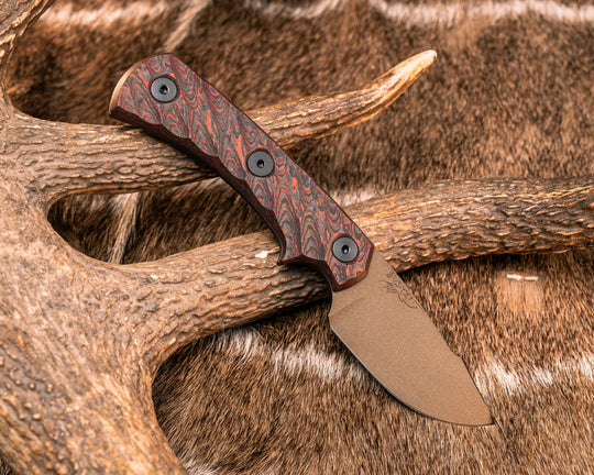 Beef Harpoon Back Country- Lava Flow FAT Carbon, Midnight Bronze Cerakote, Allen Bolts, Textured Grip