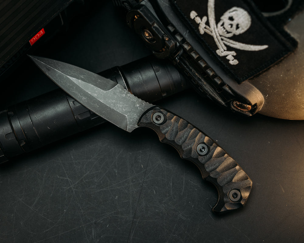 4"  HUMINT - Black G10, Allen Bolts, Chaos Grip