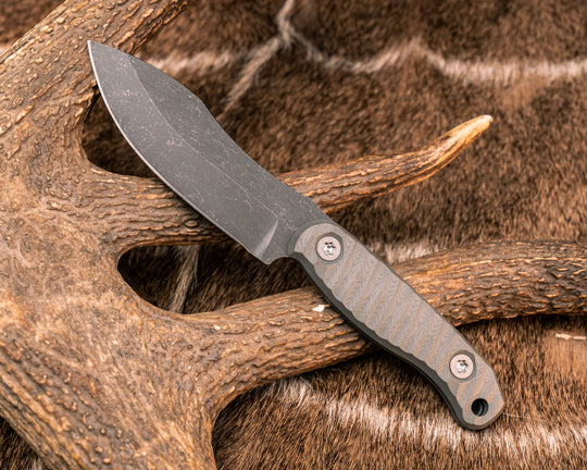 Skinner Jr - Grey G10, Ti Torx Bolts, Textured Grip