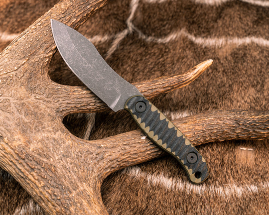 Skinner Jr - OD Green/Black G10, Allen Bolts, Textured Grip