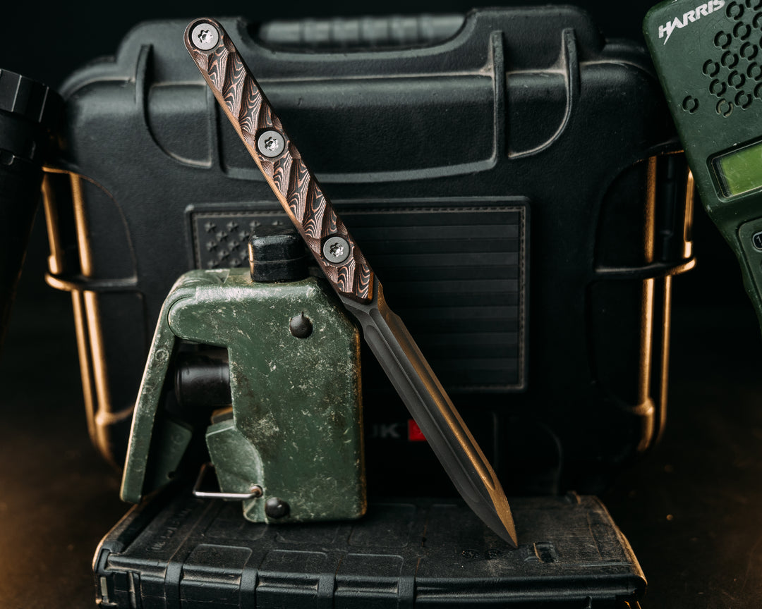 OSS Spike -  Copper Camo Carbon, Ti Torx Bolts, Textured Grip